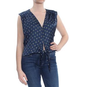NWT Free People Blouse Navy Blue